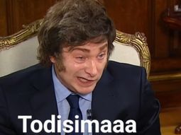 Javier Milei fue uno de los protagonistas de los memes por la foto de Leila Gianni