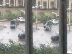 Un camión aplasta a un hombre que trataba de sostenerlo durante una tormenta