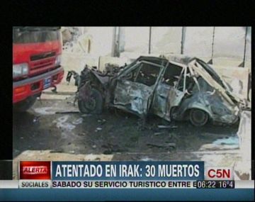 Atentado con coche bomba en Irak deja al menos 30 muertos
