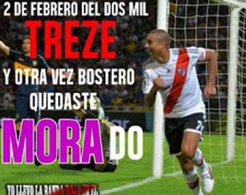 Los afiches con las cargadas de River a Boca