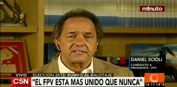 Scioli le pidió a Macri desenmascarar qué hay detrás de la palabra cambio