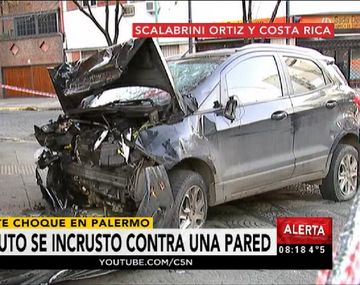 Choque en Palermo: una mujer alcoholizada se incrustó contra una esquina