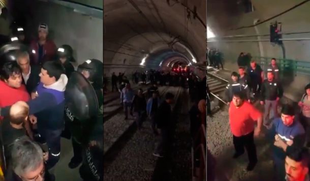 Tensión en el subte: la policía entró a una de las estaciones y se enfrentó con los metrodelegados