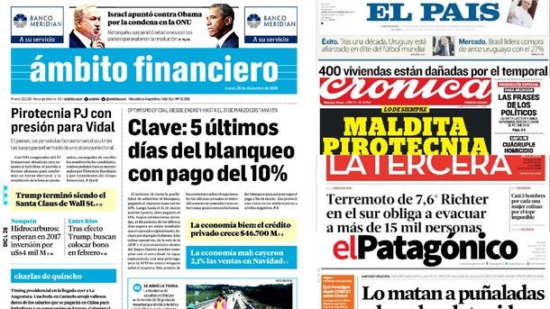 Mirá las tapas de los diarios