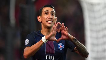 El argentino Ángel Di María celebra el tanto del PSG ante el Basel El argentino Ángel Di María celebra el tanto del PSG ante el Basel