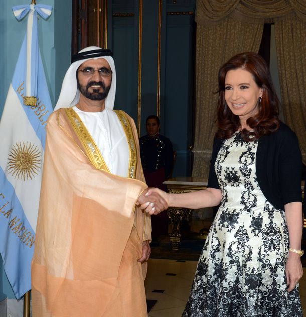 Cristina Kirchner se reunió con el emir y primer ministro de EAU
