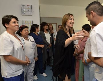 María Eugenia Vidal en el Hospital Gandulfo