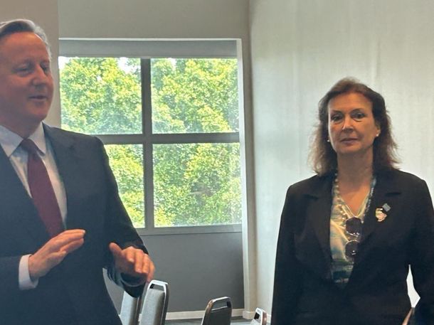 Diana Mondino se reunió con David Cameron en Brasil: Poniendo las cosas en su lugar