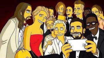 furor en la web por la parodia de los simpson a la selfie de los oscar furor en la web por la parodia de los simpson a la selfie de los oscar
