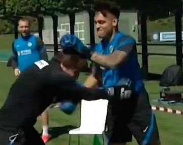 Lautaro Martínez y Antonio Conte boxearon tras el cruce ante la Roma
