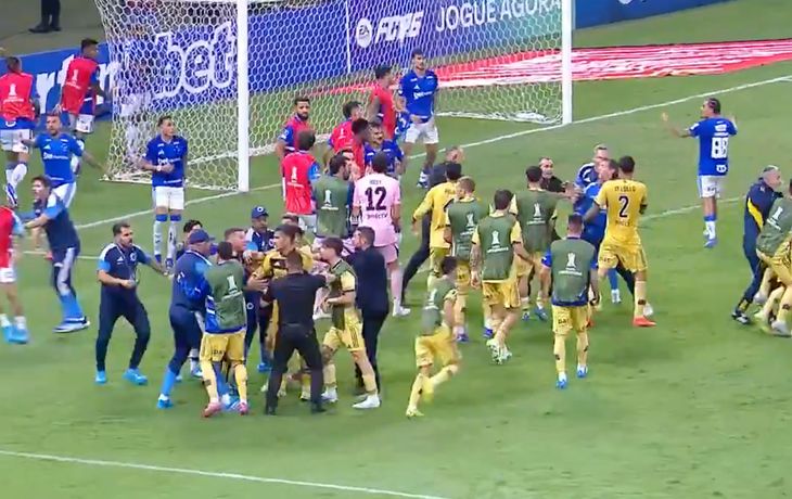 Escandaloso final de Cruzeiro vs. Boca por la Copa Libertadores.&nbsp;