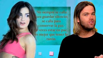 La reacción de Lali. La reacción de Lali.