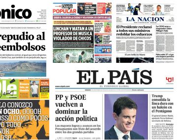 Tapas de diarios del sábado 3 de diciembre de 2016