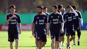 Entrenamiento Selección argentina Messi