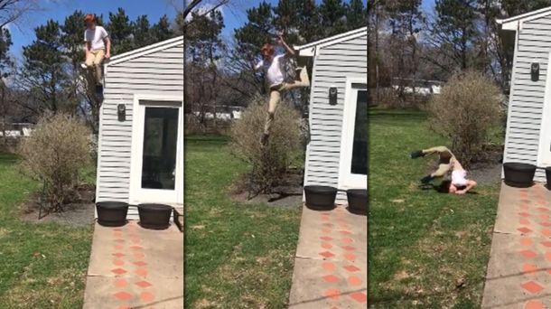 Se quiso tirar del techo