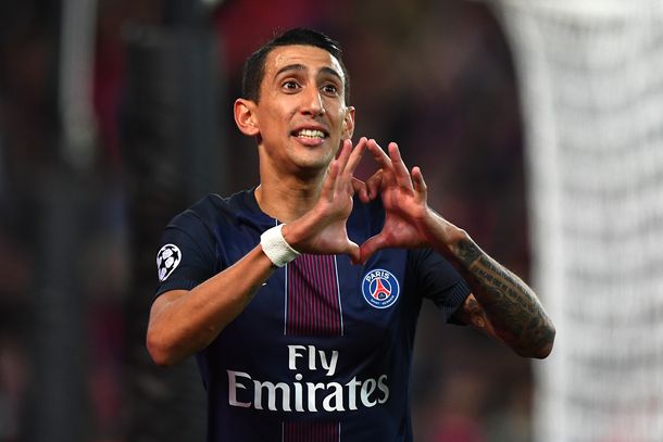 El argentino Ángel Di María celebra el tanto del PSG ante el Basel