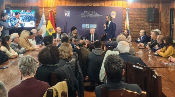 Alberto Fernández y Evo Morales compartieron una charla en la sede del PJ