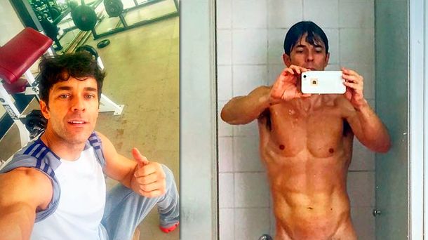 Mariano Martínez calentó las redes con su foto en la ducha