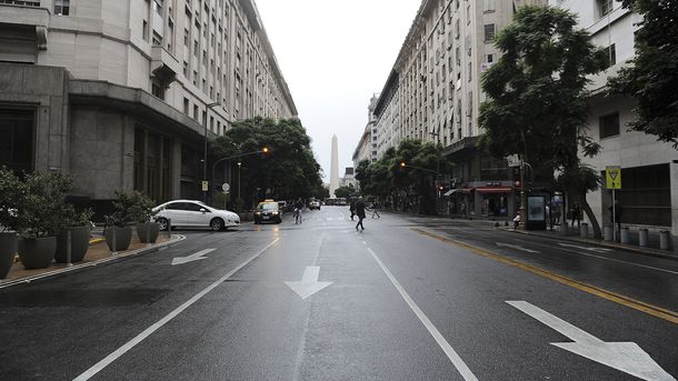 Por el coronavirus quedaron desiertas las calles de Buenos Aires