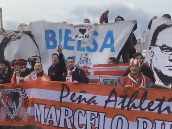 Hinchas del Bilbao y el Marsella unidos por Bielsa
