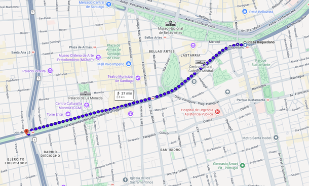 El recorrido que realizaron los manifestantes El recorrido que realizaron los manifestantes