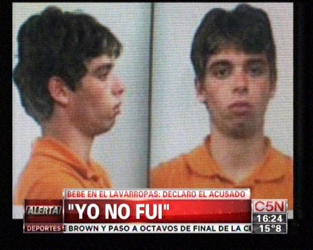 Yo no fui, declaró el acusado de meter a su hija en el lavarropas y golpear a su pareja