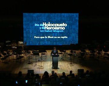 Javier Milei encabezó el acto por el Día del Holocausto y ratificó su alineamiento con Israel