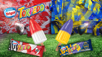 en la previa del superclasico, presentan los helados de boca y river en la previa del superclasico, presentan los helados de boca y river