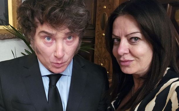 Javier Milei y ministra Sandra Pettovello.