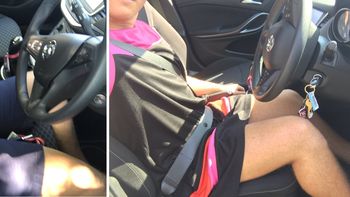 Se puso una pollera porque no lo dejaban ir en bermuda al trabajo Se puso una pollera porque no lo dejaban ir en bermuda al trabajo