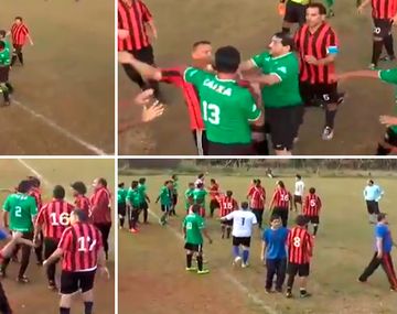 Brutal trompada desató una batalla campal