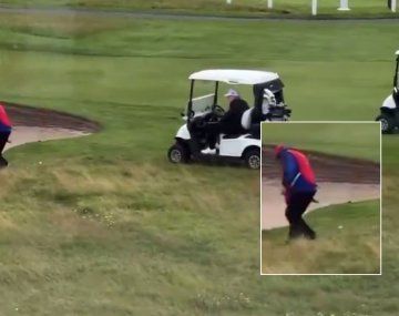 Aseguran que Trump hizo trampa en un partido de golf