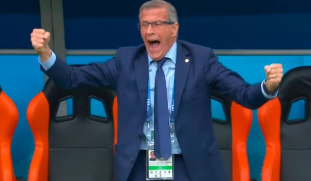 El gol agónico de Giménez ante Egipto y el desaforado festejo de Tabárez: ¡Uruguay, noma!