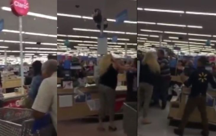 Pelea en un supermercado