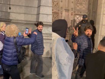 Manifestantes atacaron a Juan Grabois en la puerta del Congreso