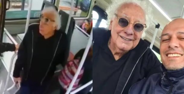 Guillermo Coppola viajó en colectivo y sorprendió al chofer con un inesperado regalo