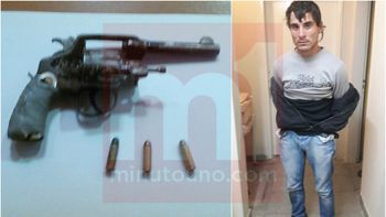 Sebastián Wagner y el arma con la que intentó suicidarse Sebastián Wagner y el arma con la que intentó suicidarse