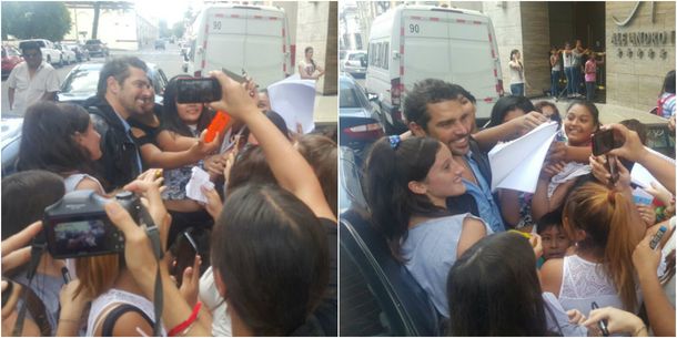 Feliz y rodeado de fans: así fue el recibimiento a Matías Alé