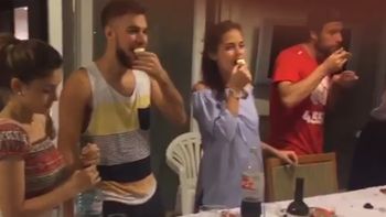 El delantero &nbsp;compartió su festejo con sus seguidores