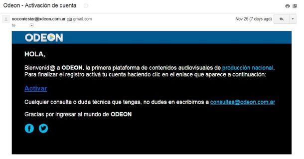 ¿Tuviste problemas para registrarte en Odeon? Mirá cómo solucionarlo
