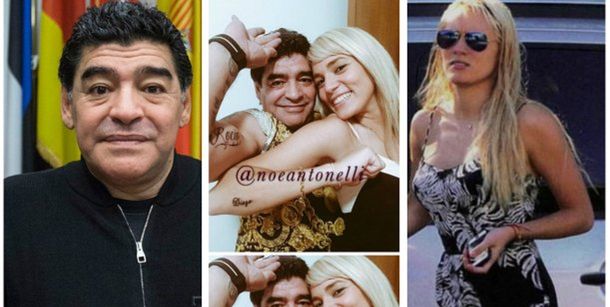 Diego Maradona y Rocío Oliva mostraron el tatuaje que los une