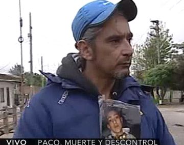 Padre del joven asesinado en Quilmes. Captura de video de C5N.