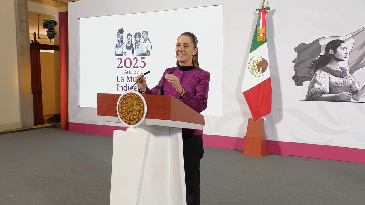 Claudia Sheinbaum en la Mañanera de este miércoles.