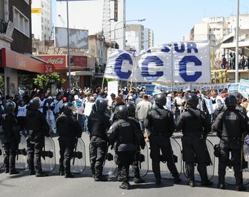 Una de las marchas al Congreso Nacional que realizó la Corriente Clasista y Combativa