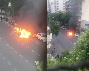 Video: un incendio sorprendió a Caballito y generó tensión en la avenida