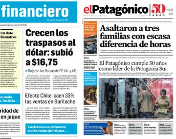 Tapas de diarios del viernes 30 de junio de 2017