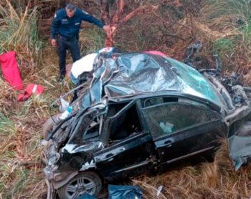 Desbarrancó un auto