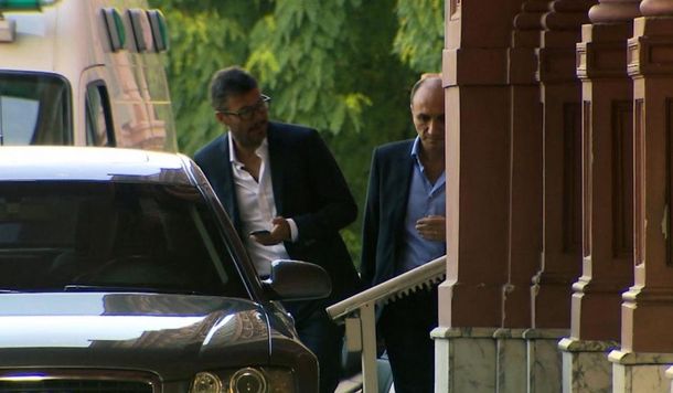 Casa Rosada: Santiago Cafiero y Ginés González García recibieron a Tinelli, Suar y Puenzo