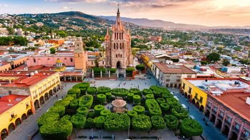 Vista aérea de San Miguel de Allende, Guanajuato.