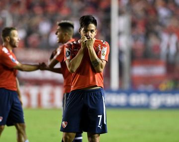 Martín Benítez celebra el gol del triunfo